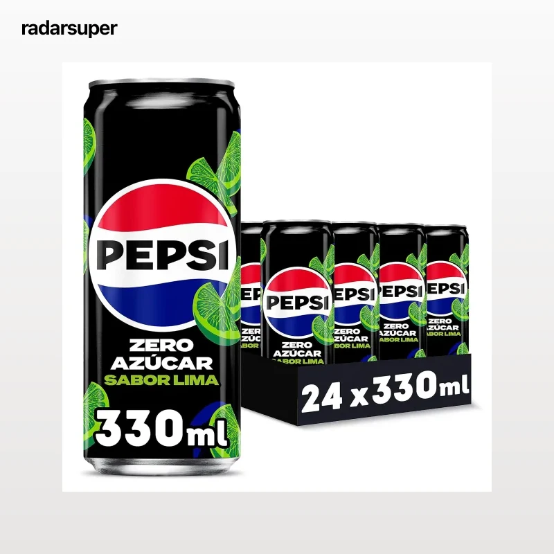 Pepsi zero azúcar sabor lima pack 24 x 330 ml