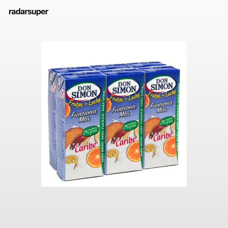 Zumo de fruta y leche Don Simón Caribe pack de 6 briks de 20 cl.