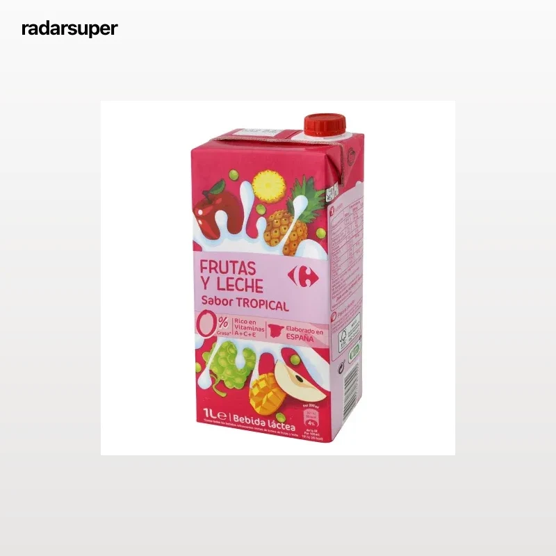 Zumo de frutas y leche Carrefour sabor tropical brik 1 l.