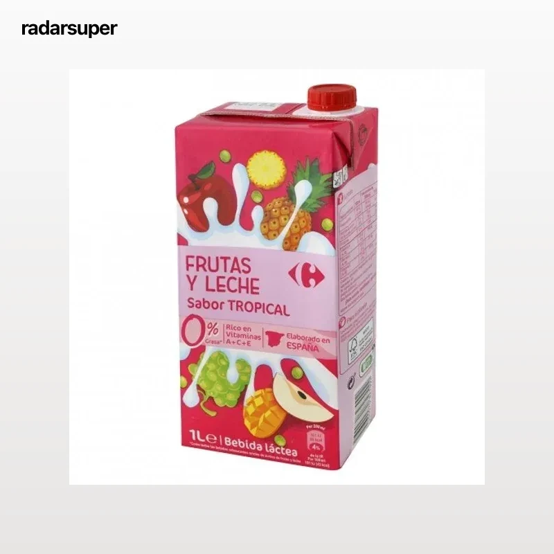 Zumo de frutas y leche Carrefour sabor tropical brik 1 l.