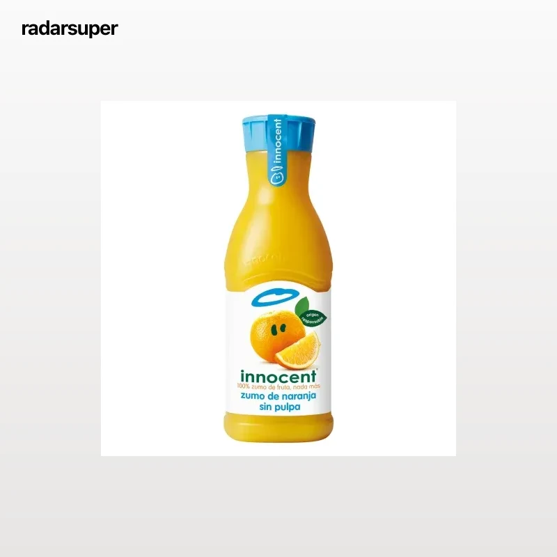 Zumo de naranja sin pulpa Innocent botella 900 ml.