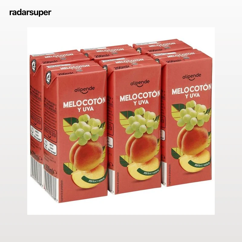 Zumo de melocotón y uva Alipende pack 6