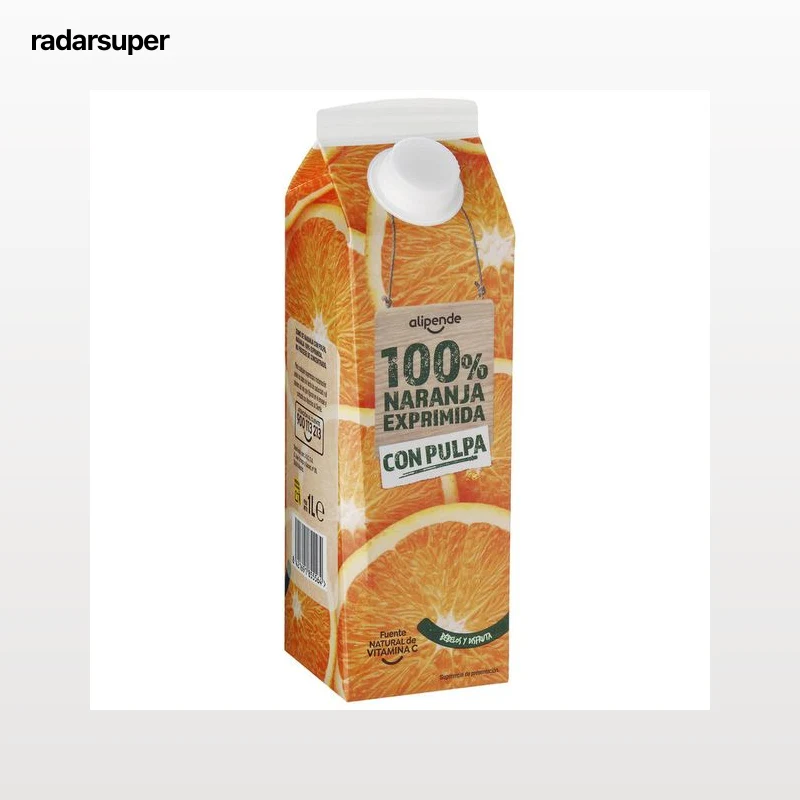 Zumo de naranja 100% exprimida con pulpa Alipende 1L