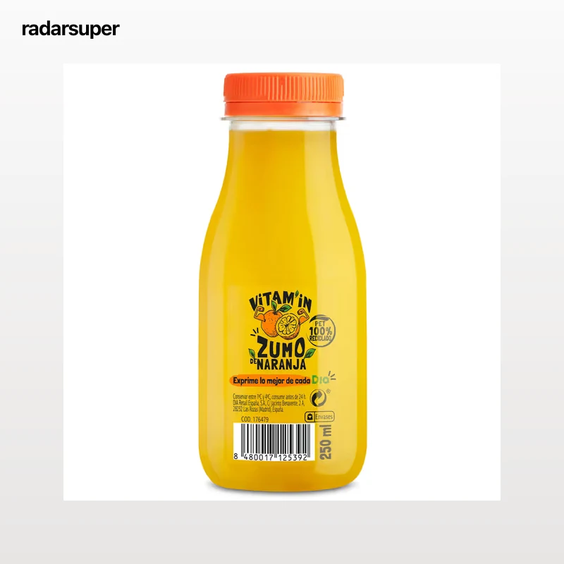 Zumo de naranja recién exprimido 250 ml
