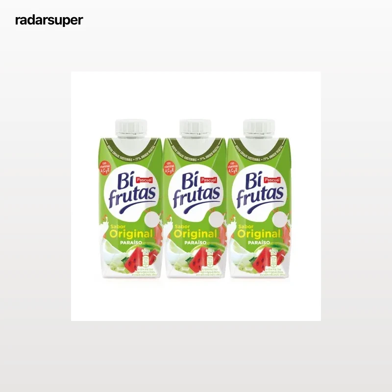 Zumo paraíso Original Bifrutas pack de 3 briks 330 ml.