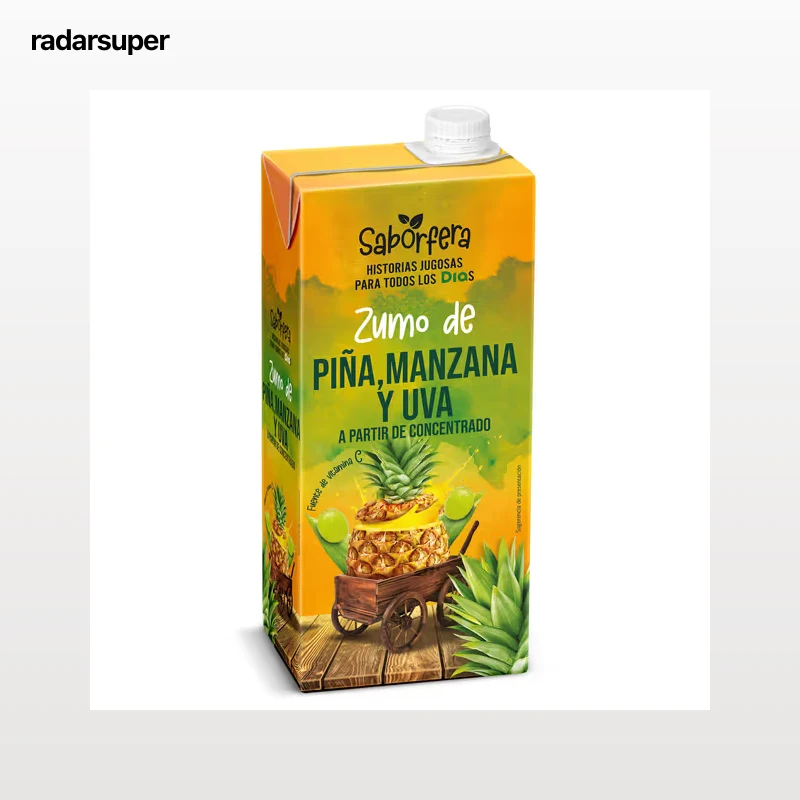 Zumo de piña, manzana y uva Dia Saborfera 1 L