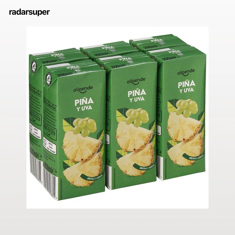 Zumo de piña y uva Alipende pack 6