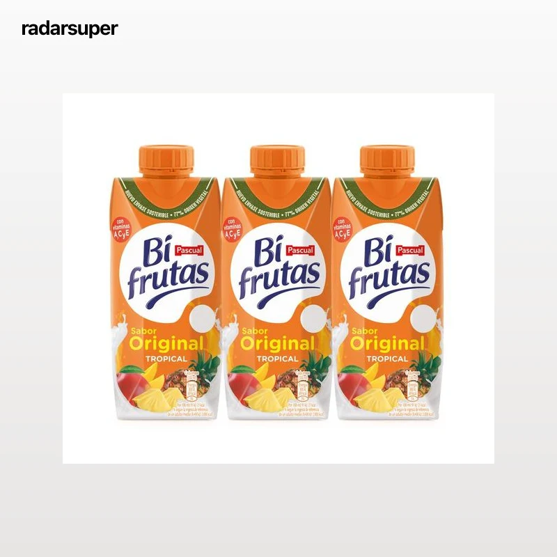 Zumo tropical con leche Bifrutas Pascual pack 3