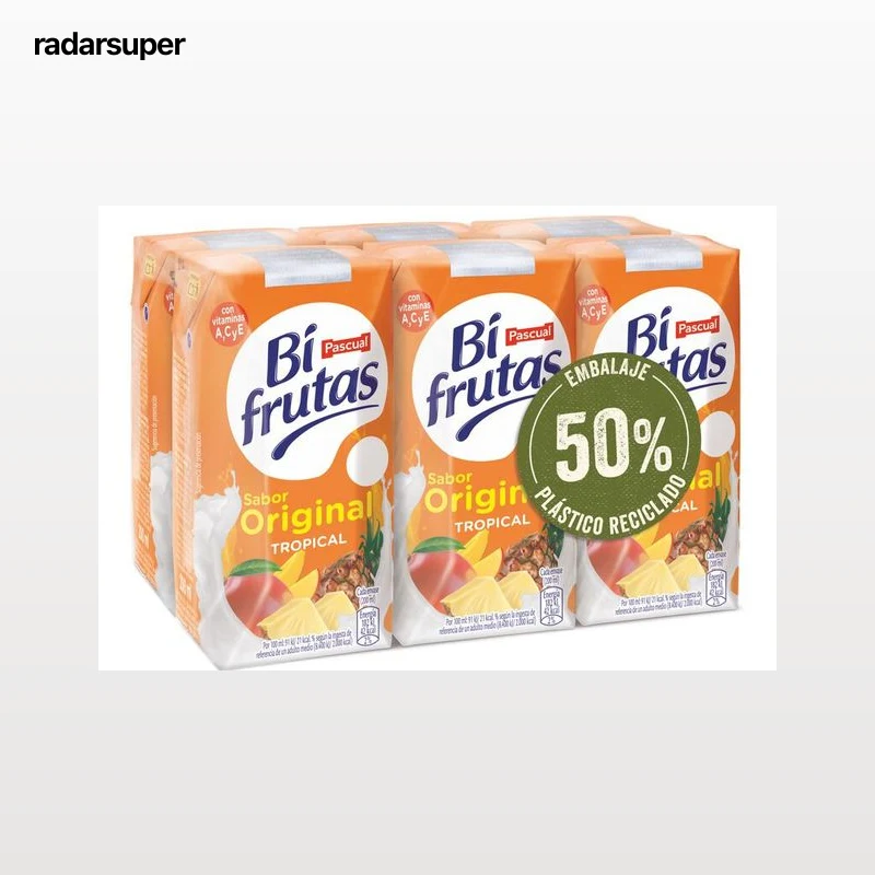 Zumo tropical con leche Bifrutas Pascual pack 6