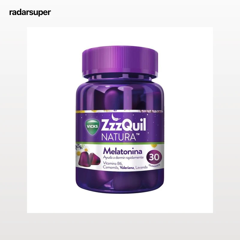 ZZZQUIL NATURA Comprimidos tipo gominola de Melatonia, Camomila, Valeriana, Lavanda y vitamina B6 30 uds.