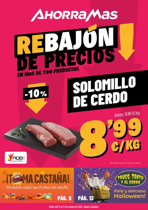 Portada Folleto Ahorramás · 19 al 25 de octubre de 2026