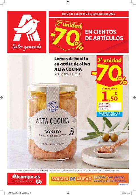 Portada Folleto Alcampo · 2ª Unidad -70% en Cientos de Articulos
