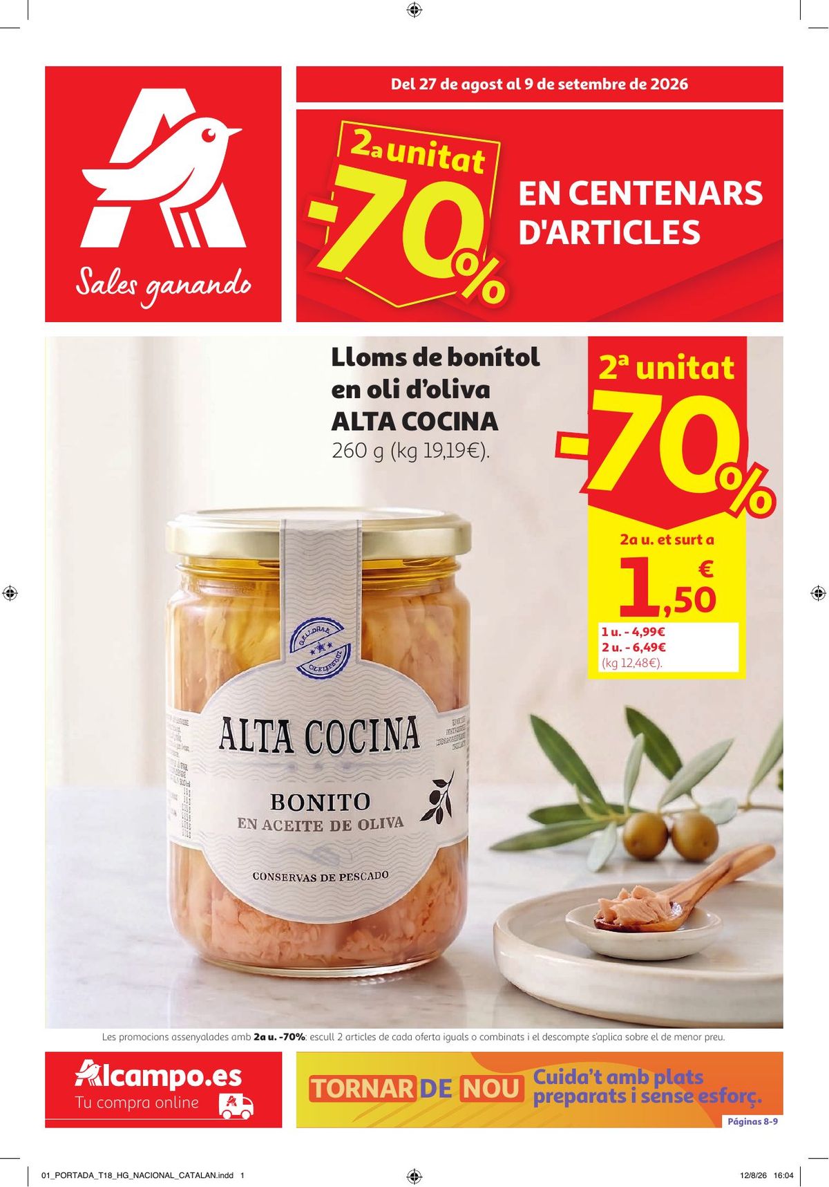 Folleto Alcampo · Catalán 2ª Unidad -70% en Cientos de Articulos — Página 1