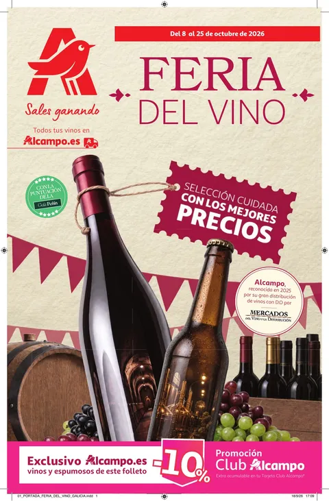 Portada Folleto Alcampo · Feria del Vino Galicia