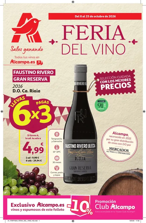 Portada Folleto Alcampo · Feria del Vino Valencia