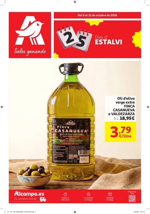 Portada Folleto Alcampo · Catalan Días de Ahorro