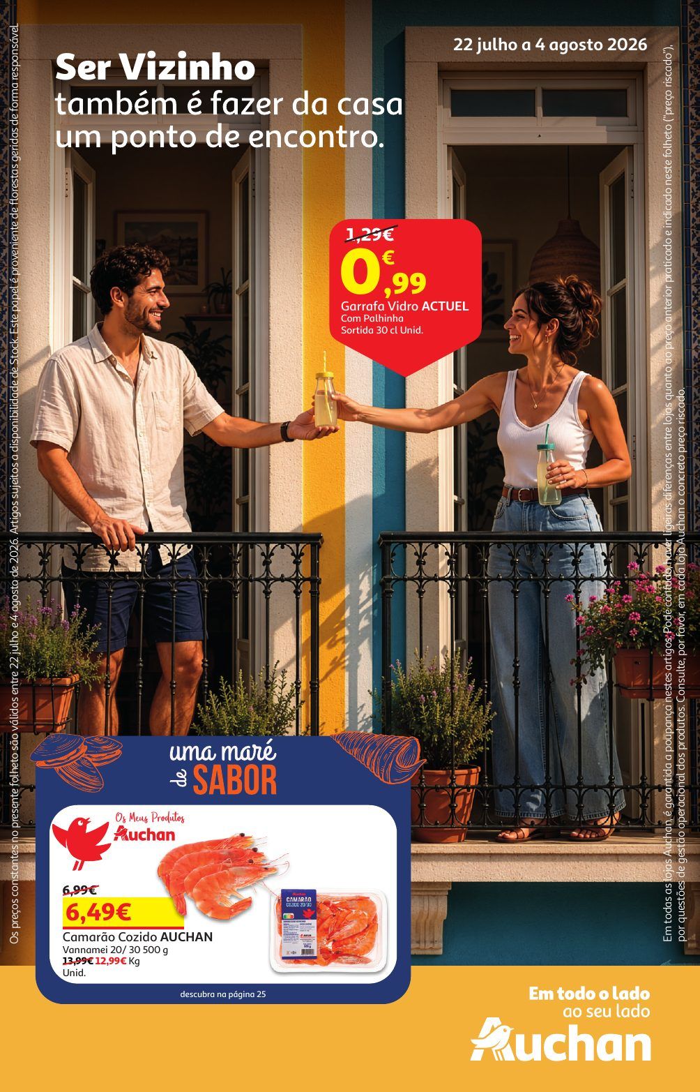 Folheto Auchan Férias de Verão + Casa Verão · de 22 de Julho a 4 de Agosto — página 1