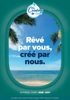 Couverture : Catalogue Carrefour · Séjours & Circuits - Les Créations Carrefour Voyages
