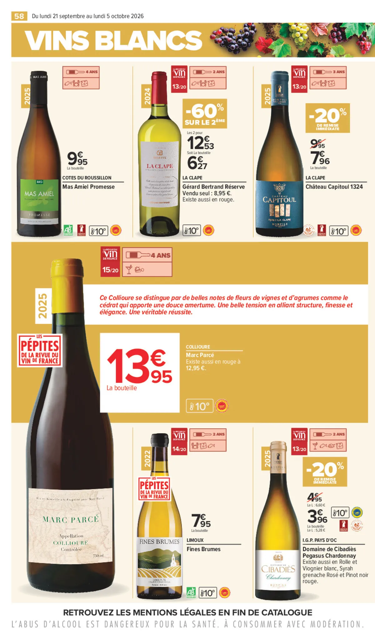 Catalogue Carrefour · Foire Aux Vins D Automne — page 58
