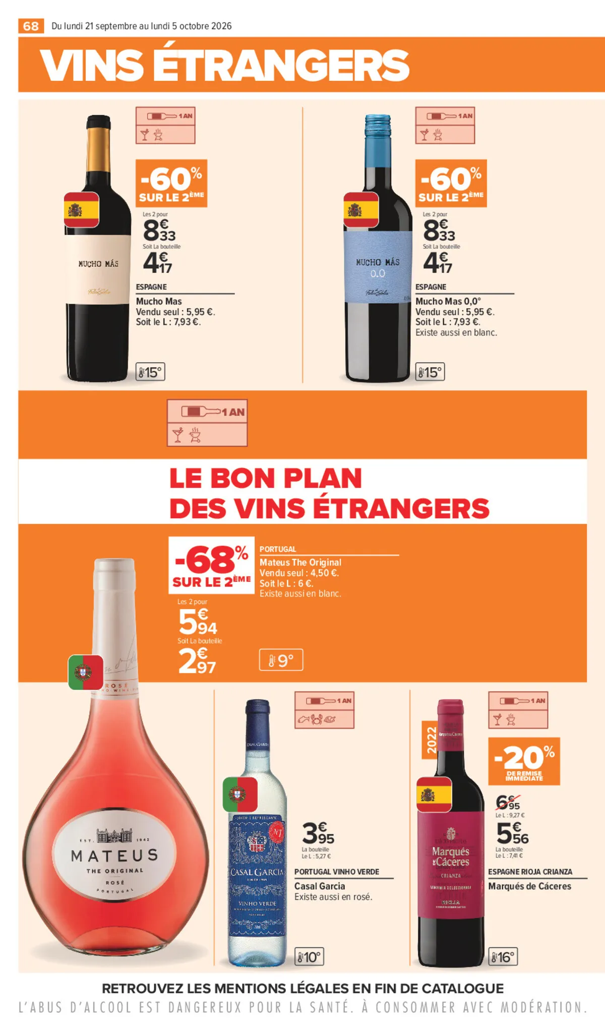 Catalogue Carrefour · Foire Aux Vins D Automne — page 68