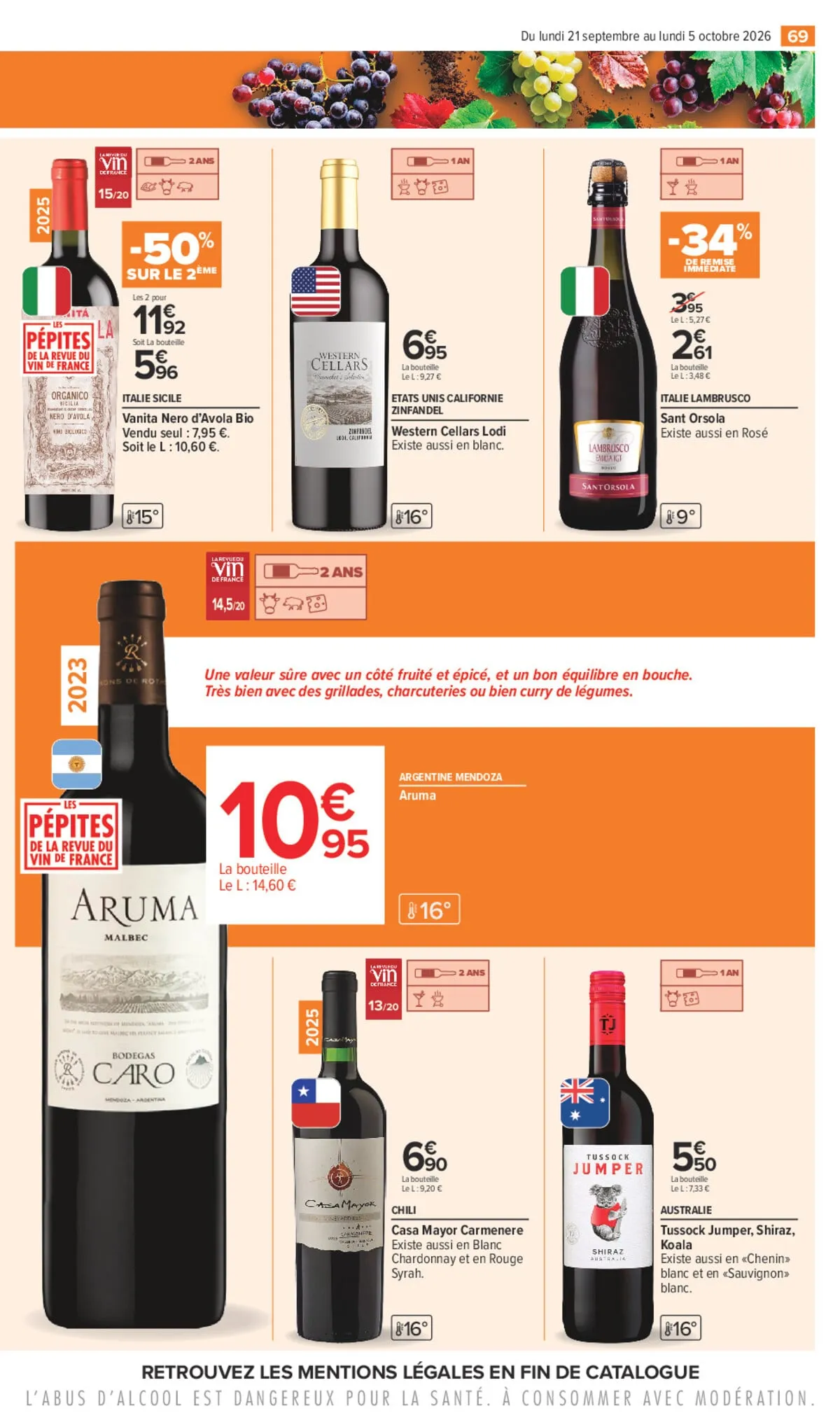 Catalogue Carrefour · Foire Aux Vins D Automne — page 69