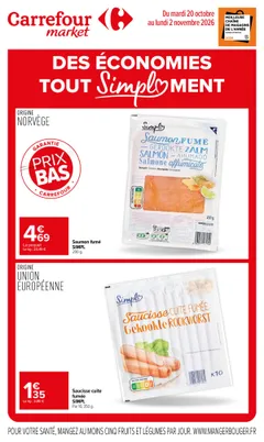 Couverture : Catalogue Carrefour · Des Economies Tout Simplement
