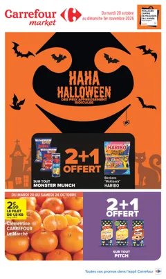 Couverture : Catalogue Carrefour · Haha Halloween, Des Prix Affreusement Ridicules
