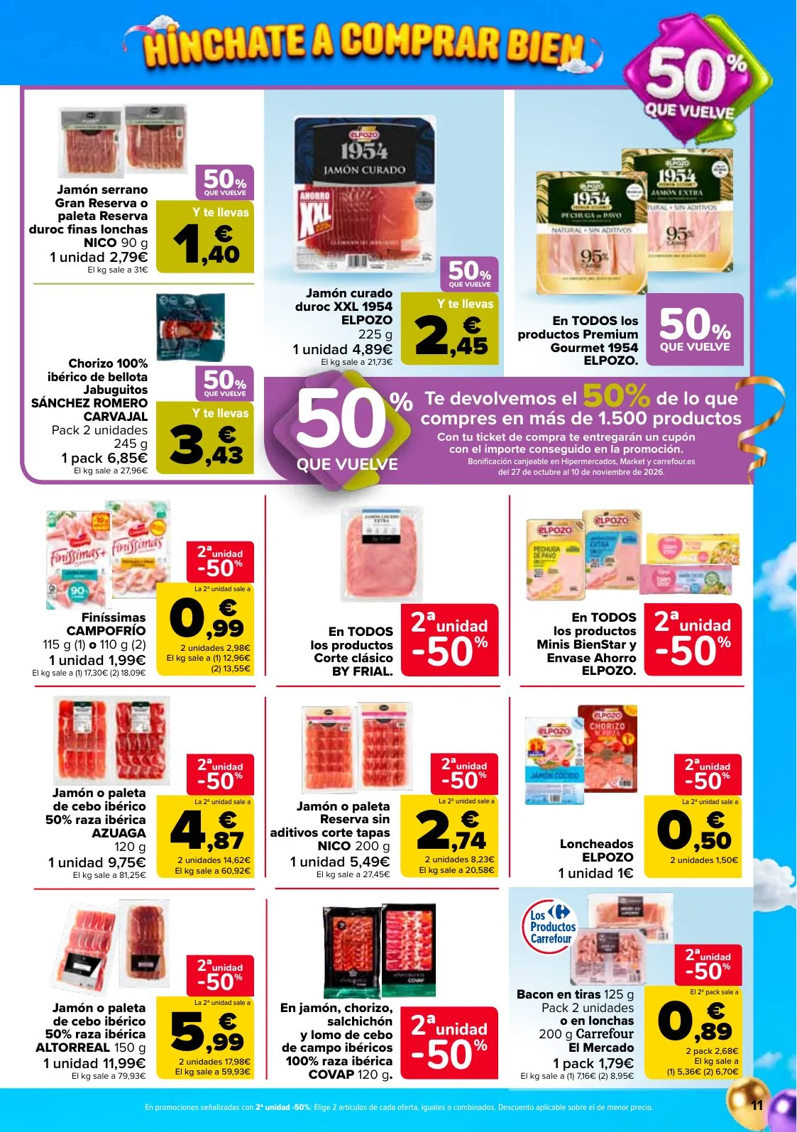 Folleto Carrefour · 50% QUE VUELVE — Página 11