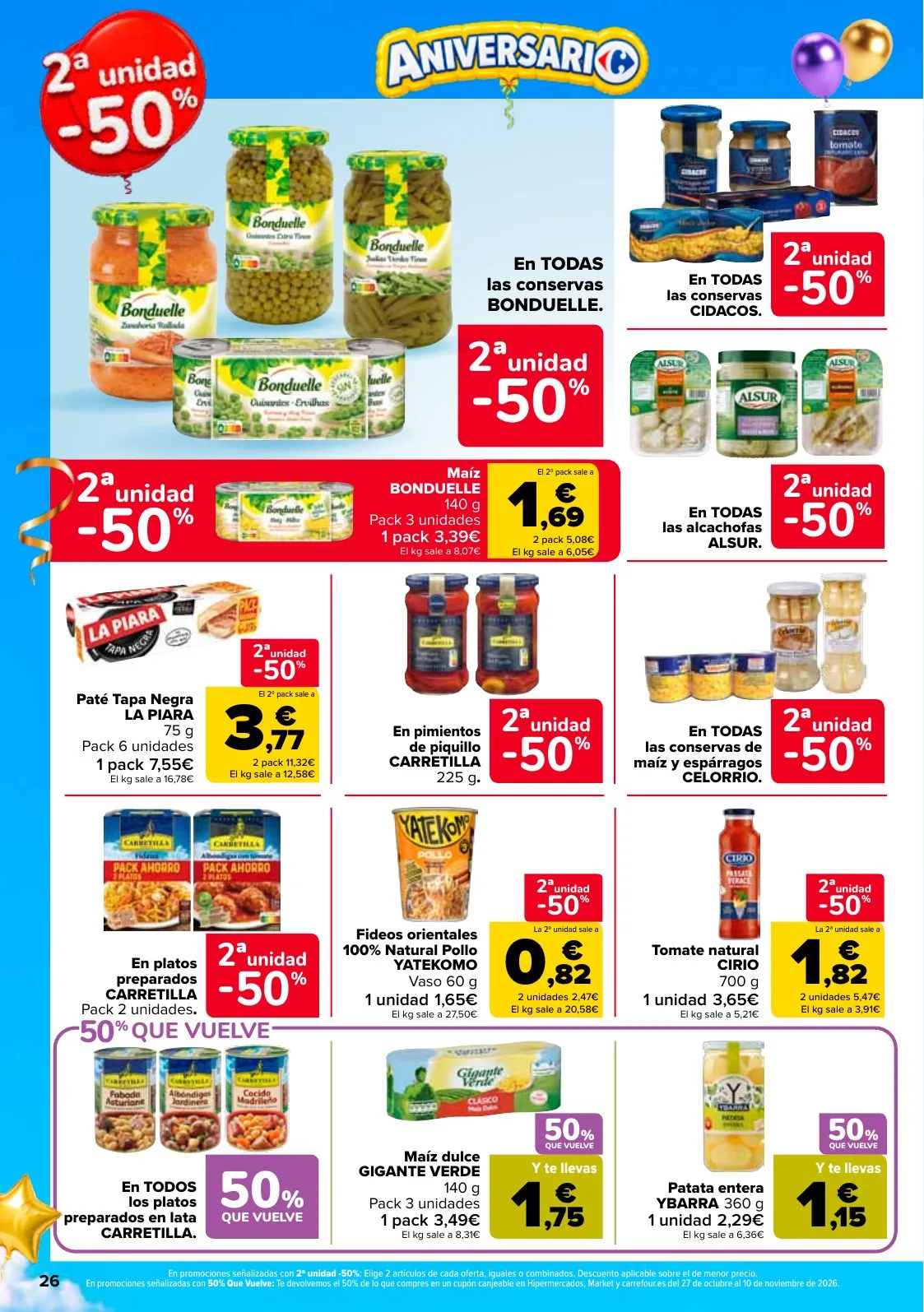 Folleto Carrefour · 50% QUE VUELVE — Página 28