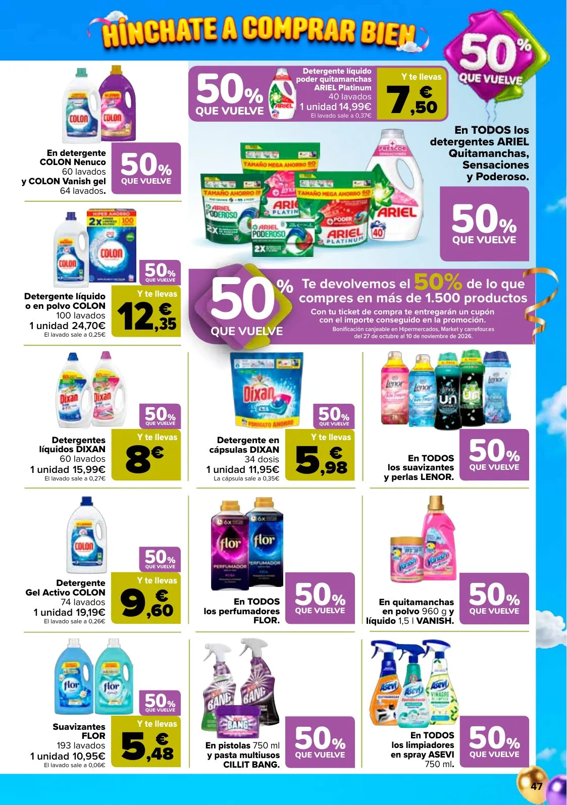 Folleto Carrefour · 50% QUE VUELVE — Página 51