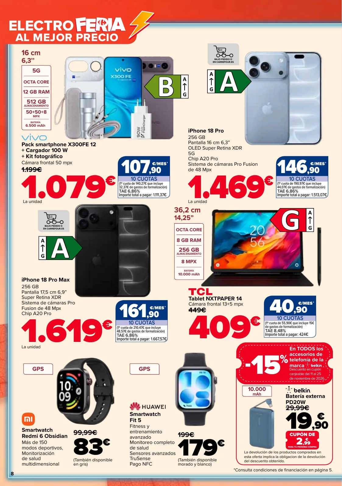 Folleto Carrefour · ELECTRO FERIA — Página 8