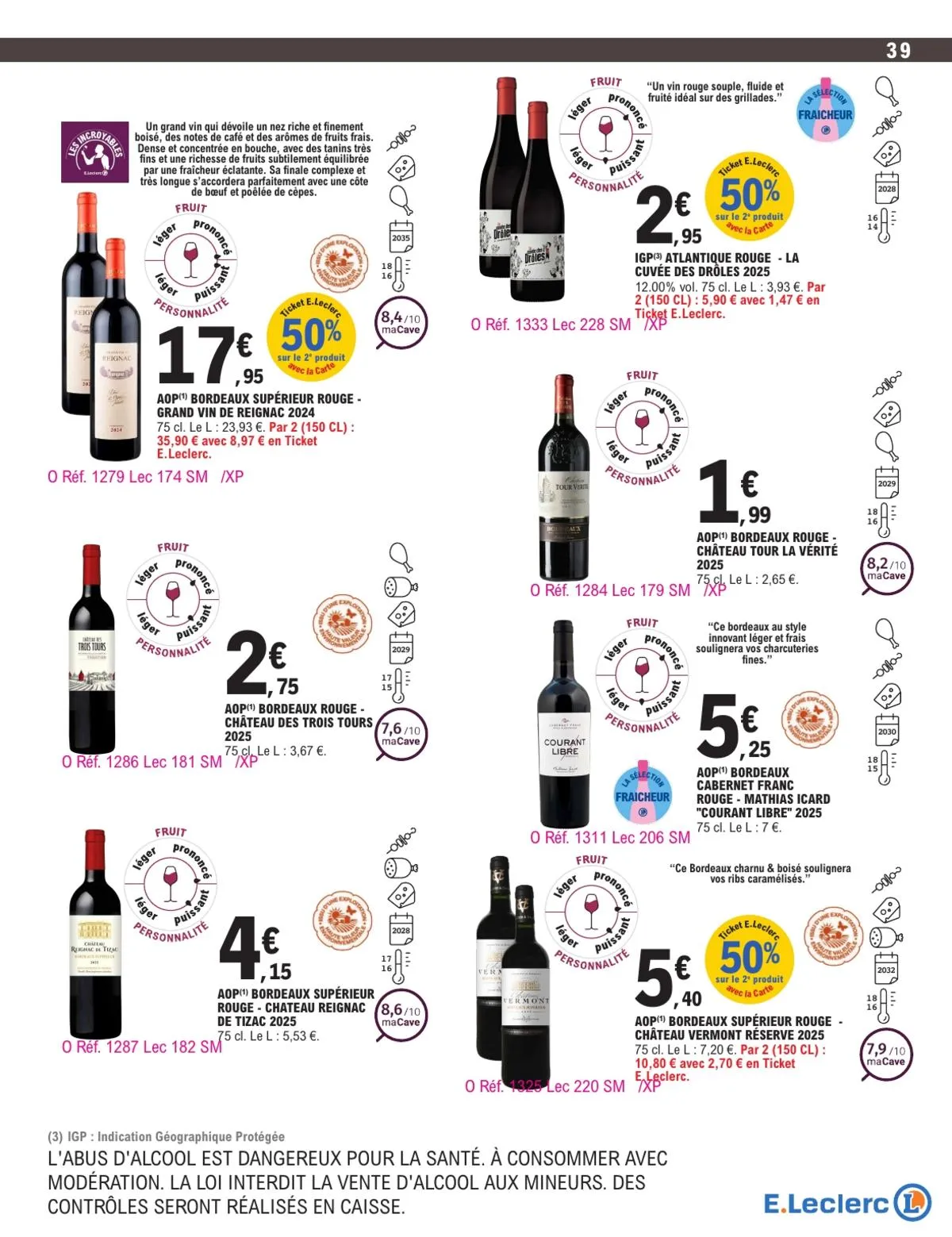 Catalogue E.Leclerc · Foire Aux Vins - Mixte — page 39