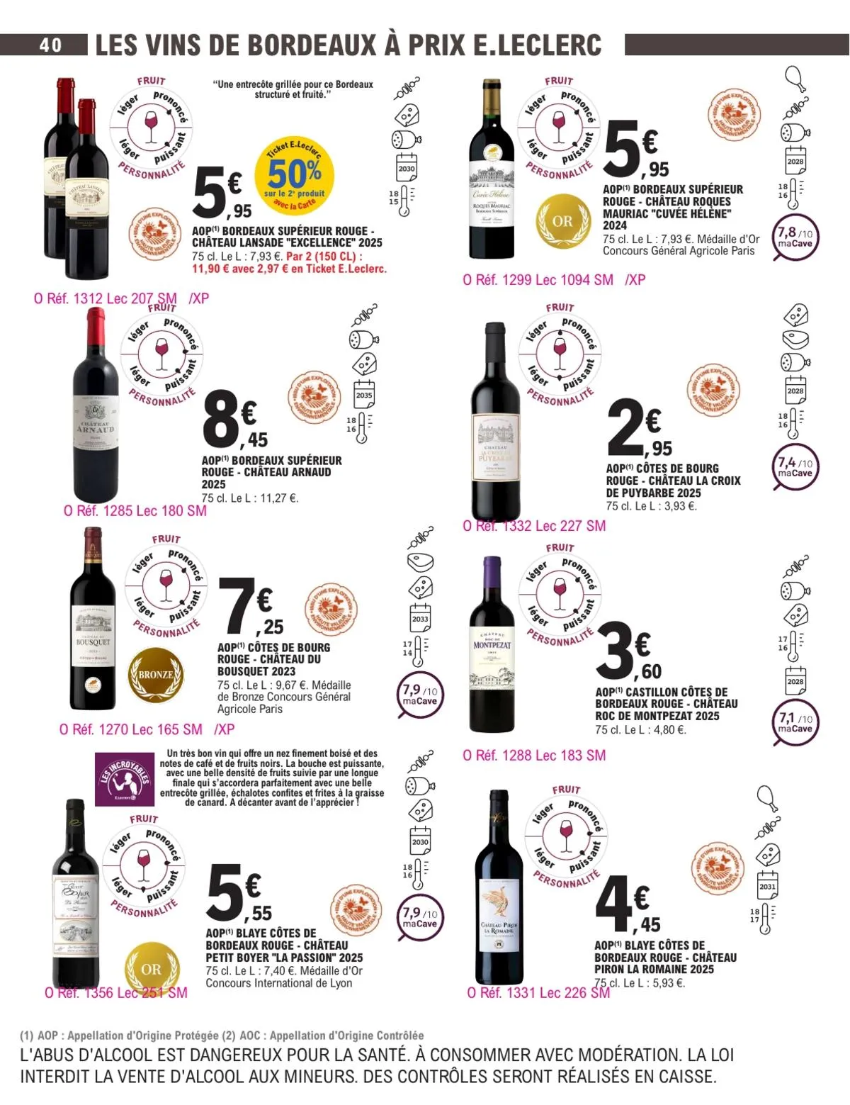 Catalogue E.Leclerc · Foire Aux Vins - Mixte — page 40