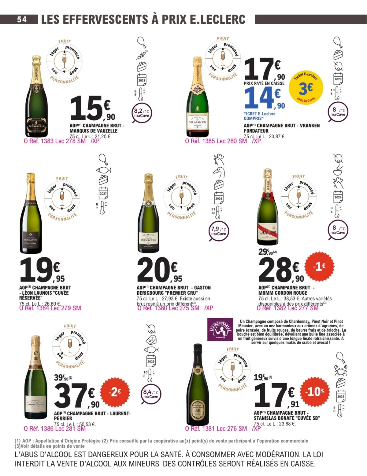 Catalogue E.Leclerc · Foire Aux Vins - Mixte — page 54