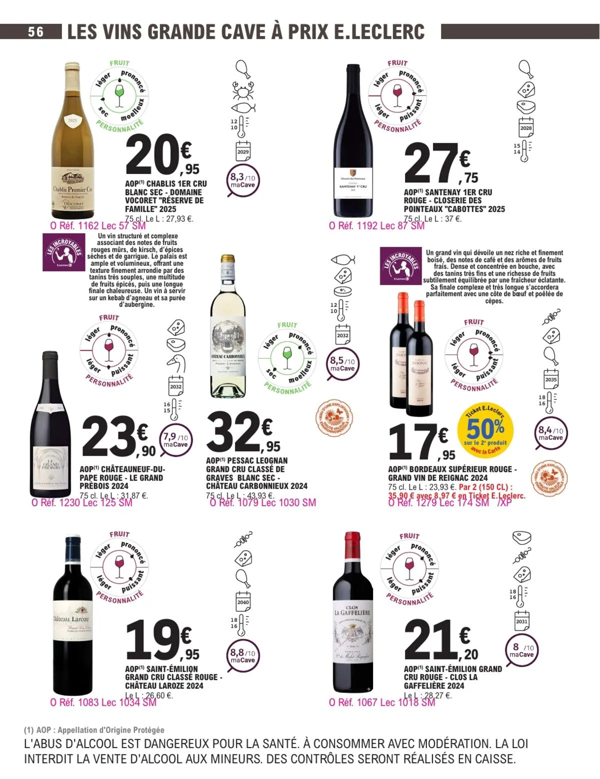 Catalogue E.Leclerc · Foire Aux Vins - Mixte — page 56