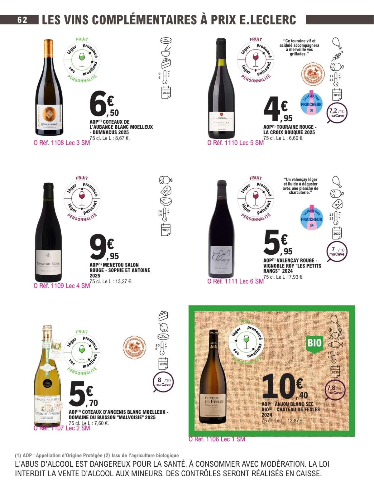 Catalogue E.Leclerc · Foire Aux Vins - Mixte — page 62