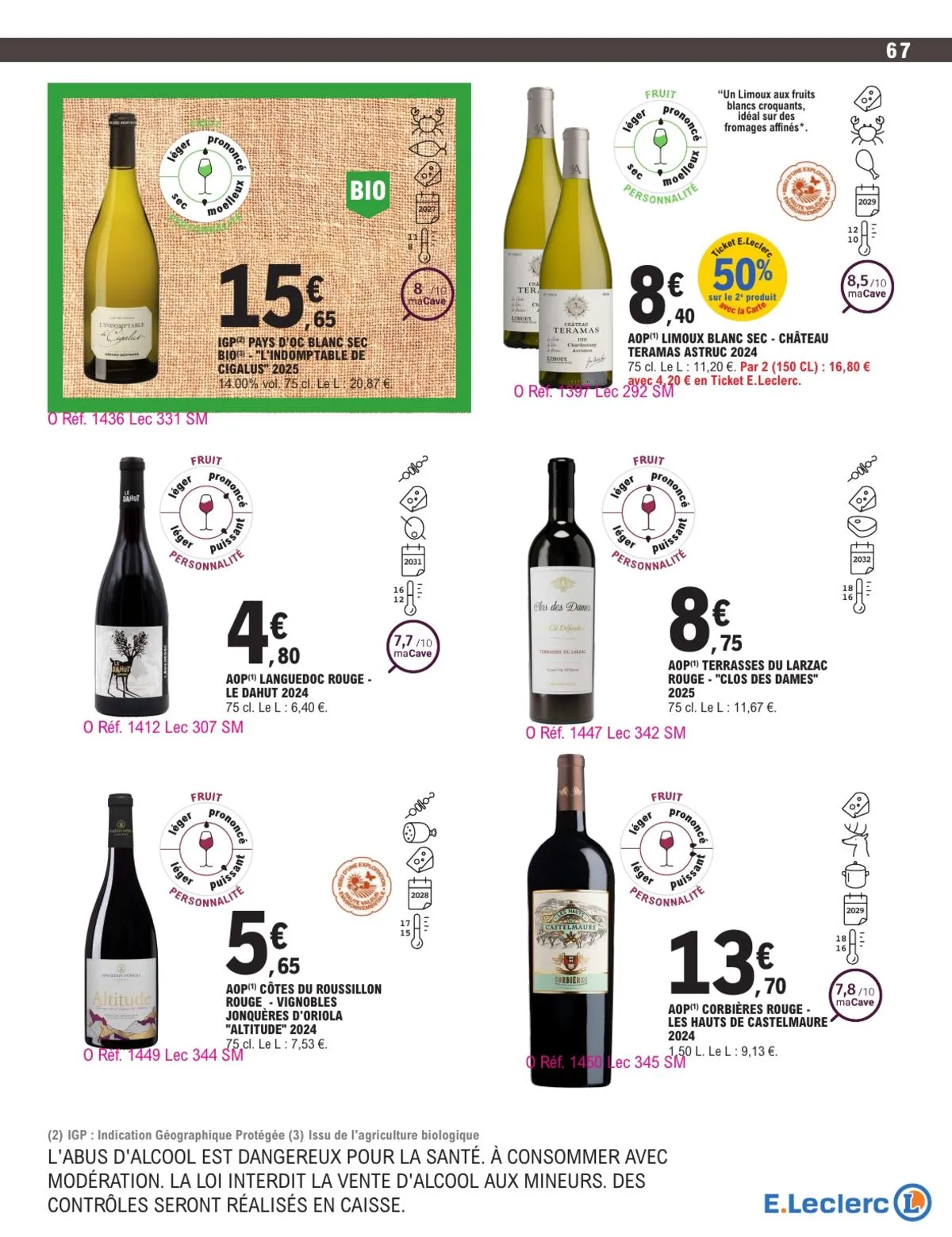 Catalogue E.Leclerc · Foire Aux Vins - Mixte — page 67