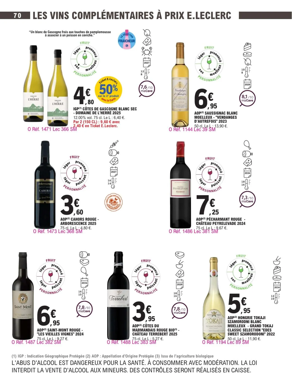 Catalogue E.Leclerc · Foire Aux Vins - Mixte — page 70