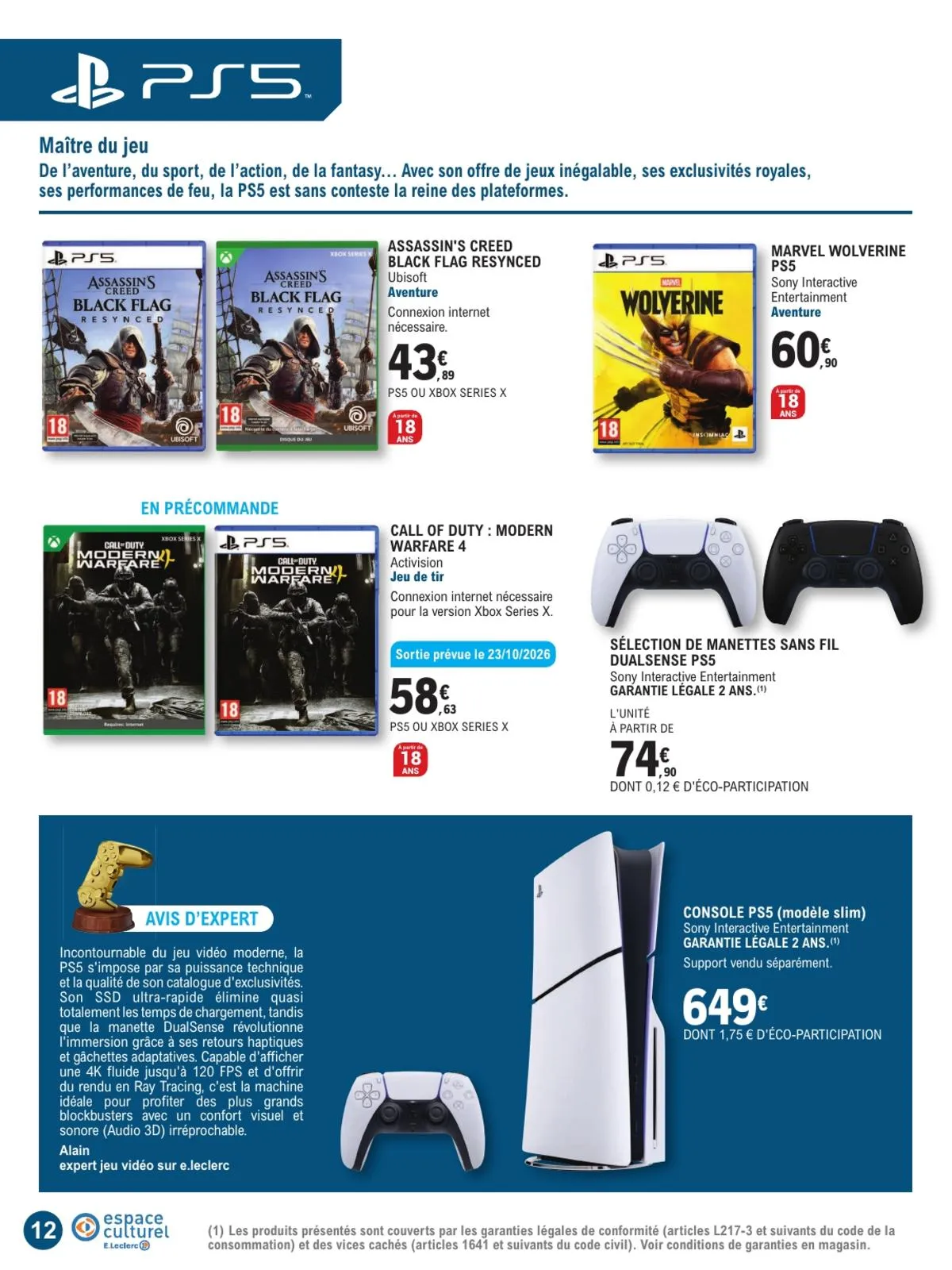 Catalogue E.Leclerc · Guide Jeu Video — page 12