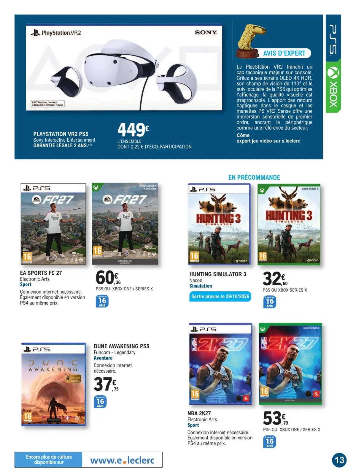 Catalogue E.Leclerc · Guide Jeu Video — page 13