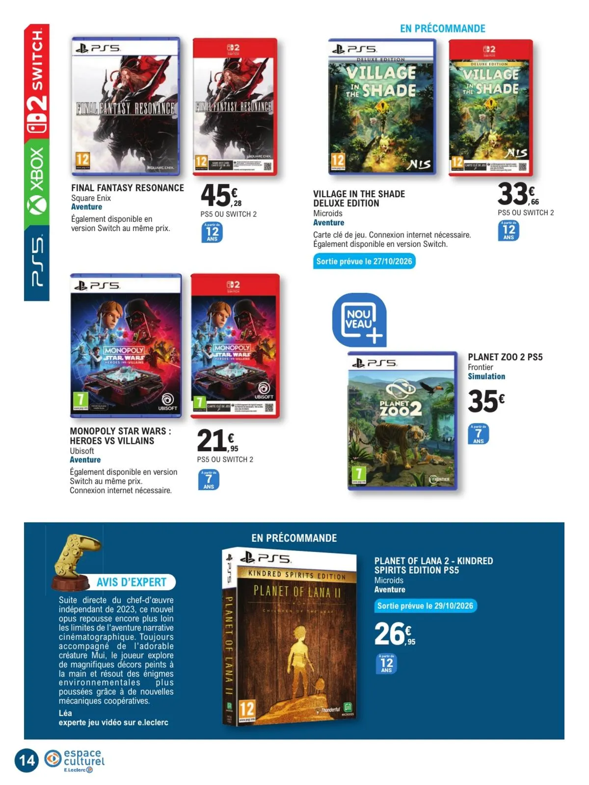 Catalogue E.Leclerc · Guide Jeu Video — page 14