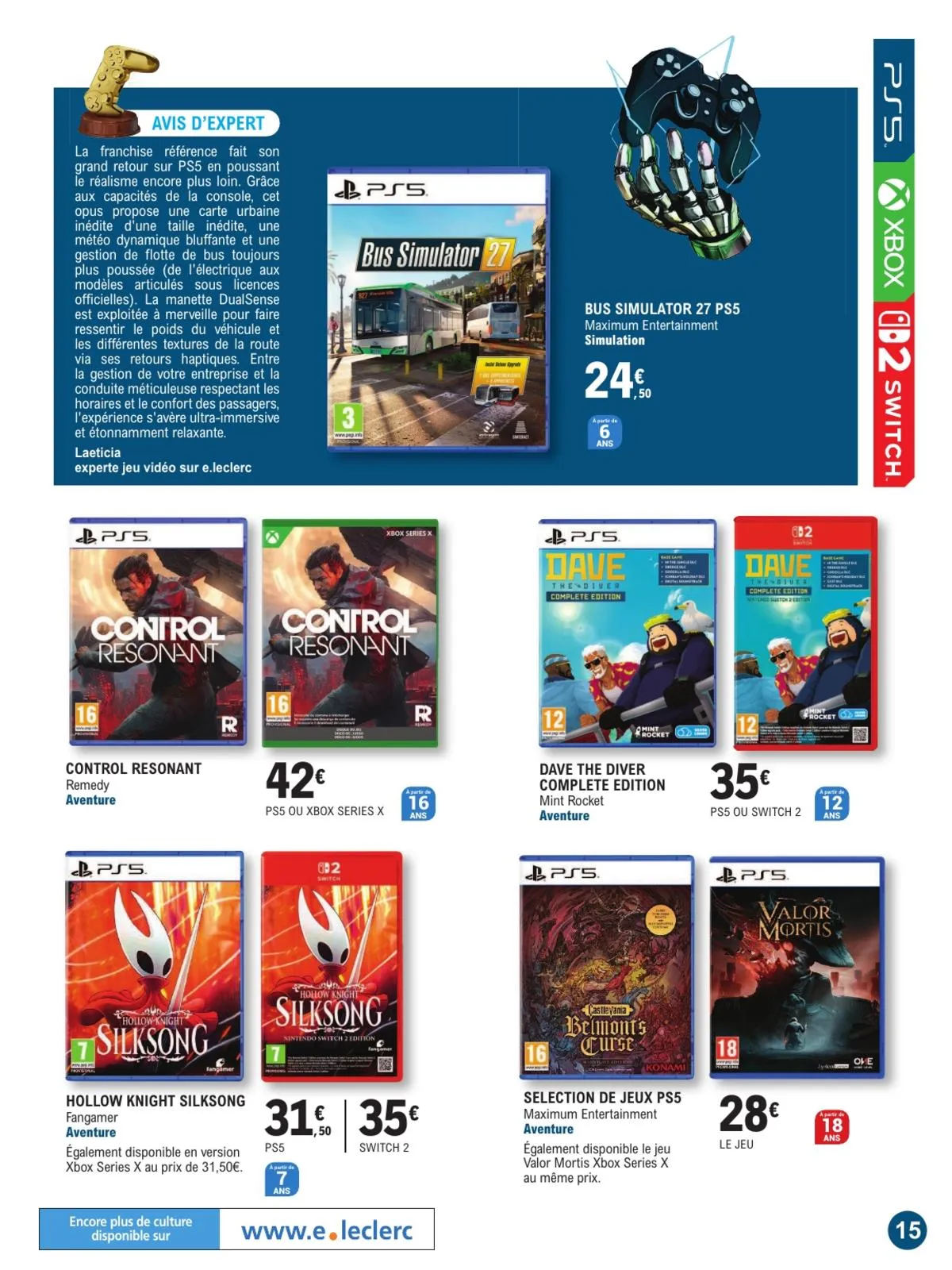 Catalogue E.Leclerc · Guide Jeu Video — page 15