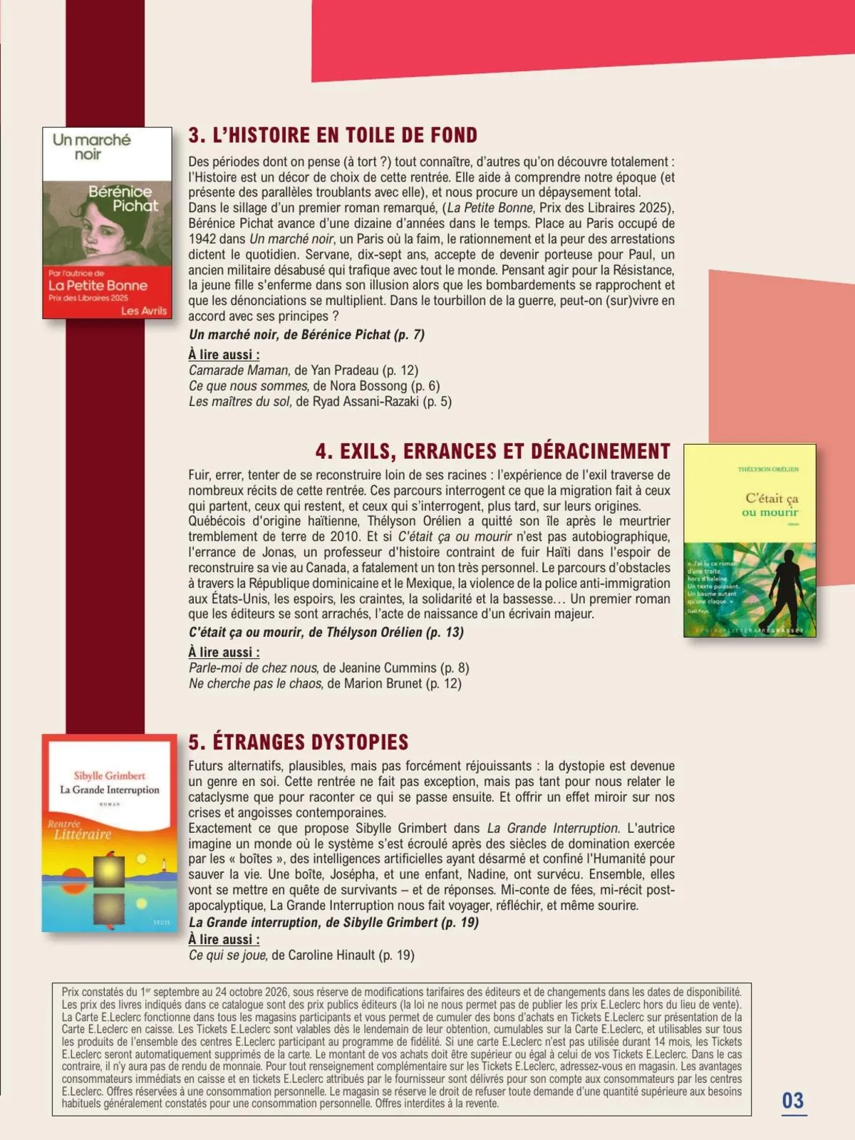 Catalogue E.Leclerc · Guide Rentree Litteraire — page 3