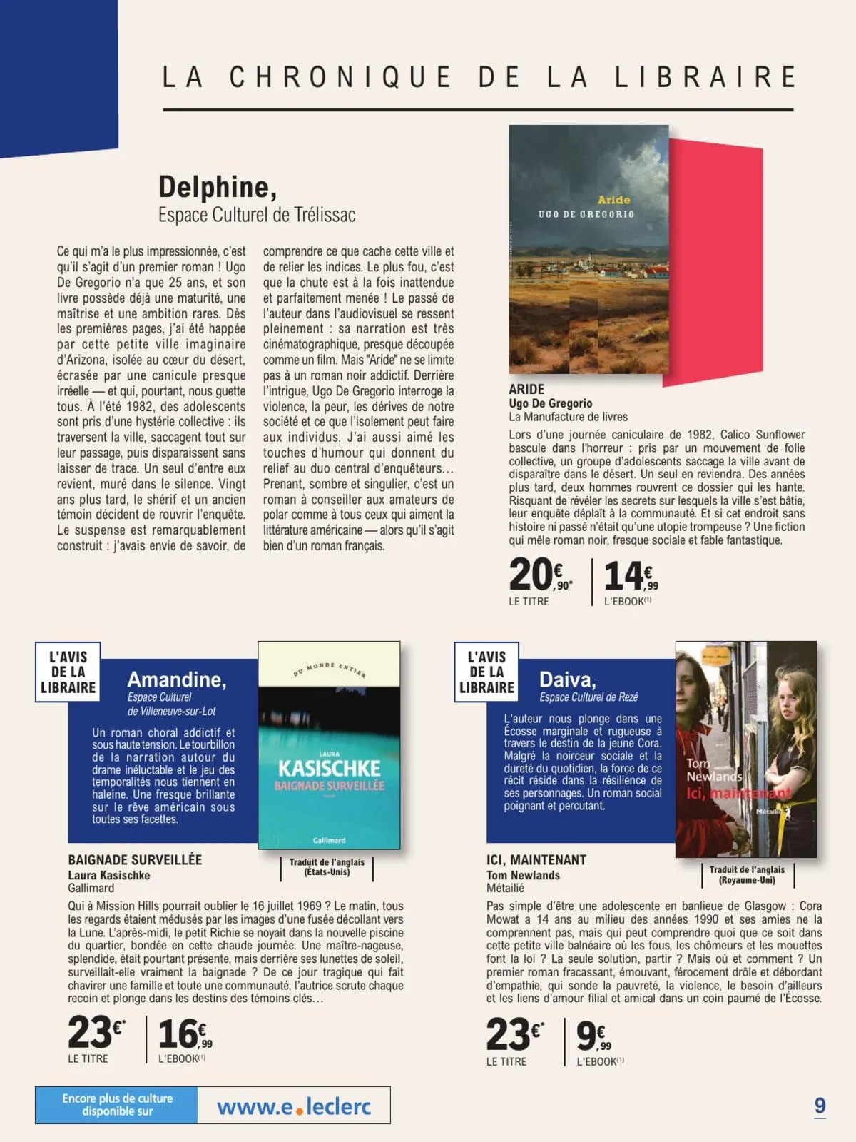 Catalogue E.Leclerc · Guide Rentree Litteraire — page 9