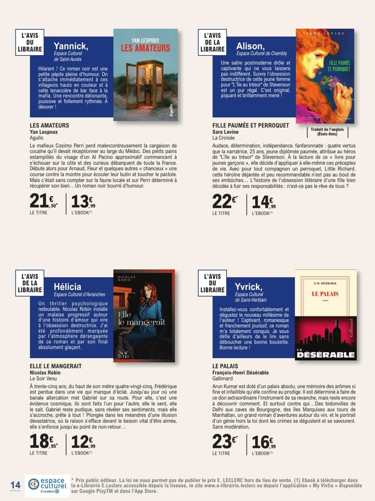 Catalogue E.Leclerc · Guide Rentree Litteraire — page 14