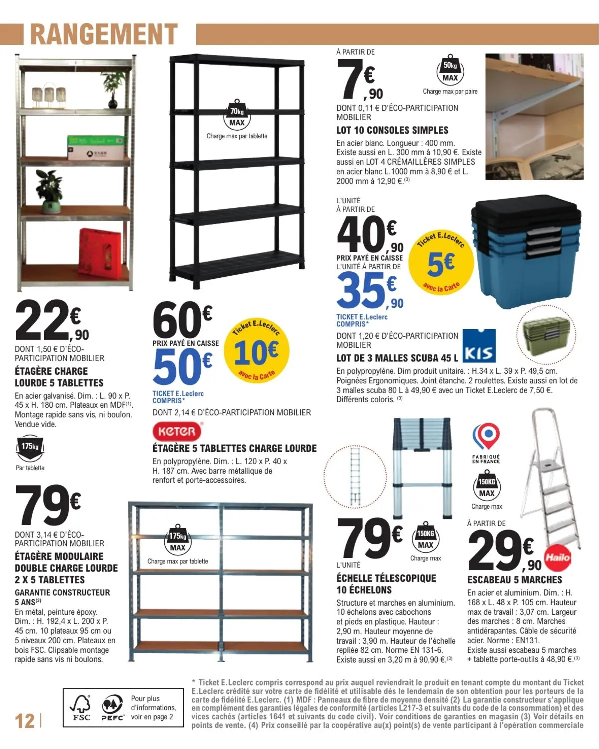 Catalogue E.Leclerc · Trafic Brico 10 — page 12