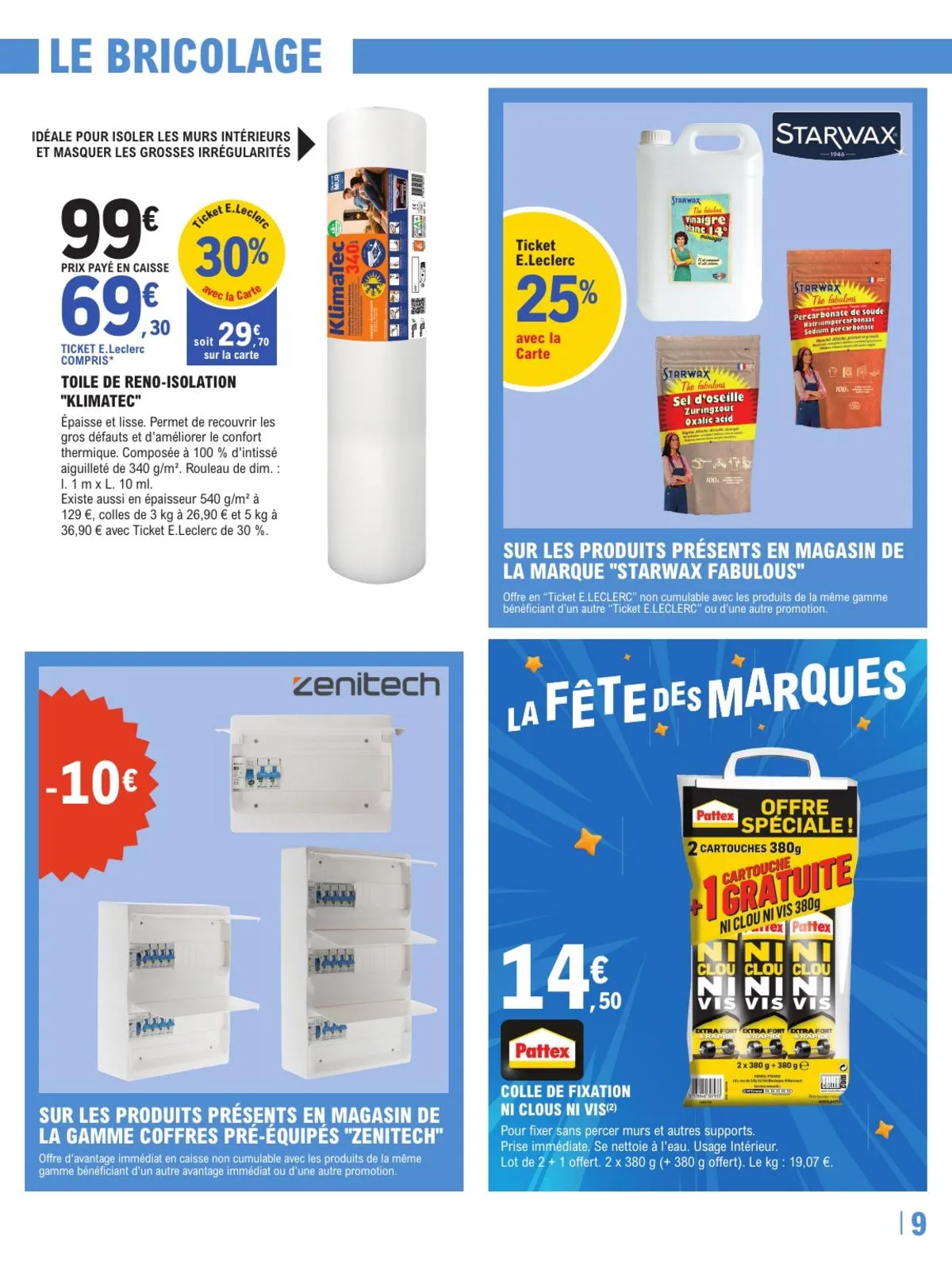 Catalogue E.Leclerc · Trafic Brico 11 - Fête Des Marques — page 9