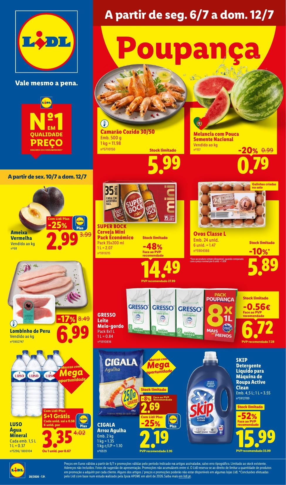 Folheto Lidl · 3 de julho de 2026 – 12 de julho de 2026 — página 1