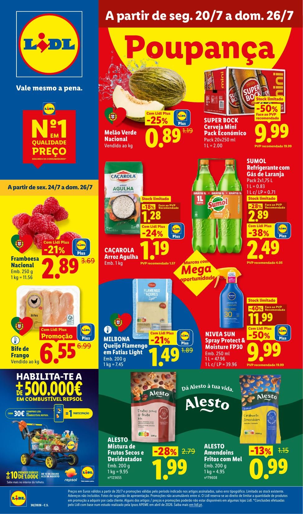 Folheto Lidl · 17 de julho de 2026 – 26 de julho de 2026 — página 1