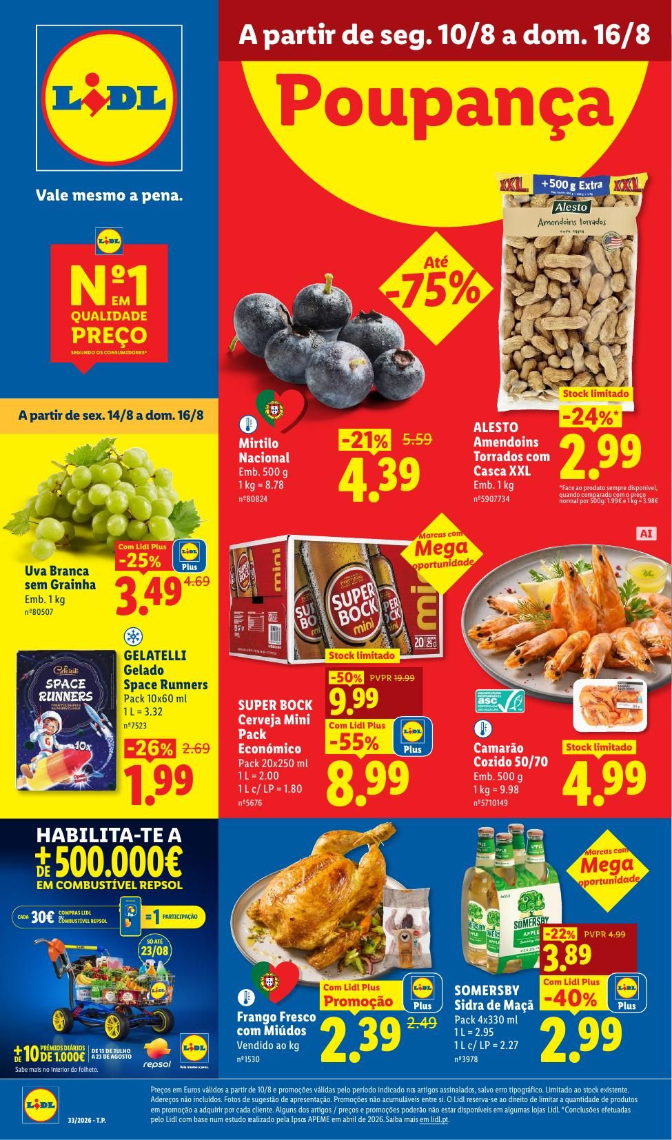 Folheto Lidl · 7 de agosto de 2026 – 16 de agosto de 2026 — página 1